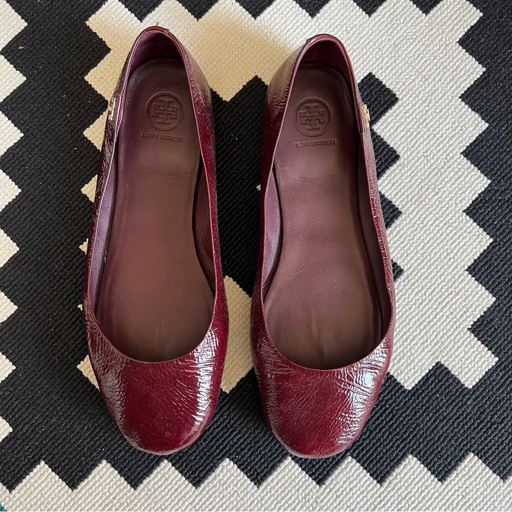 Tory Burch Minnie Travel Ballet Flats Size 10